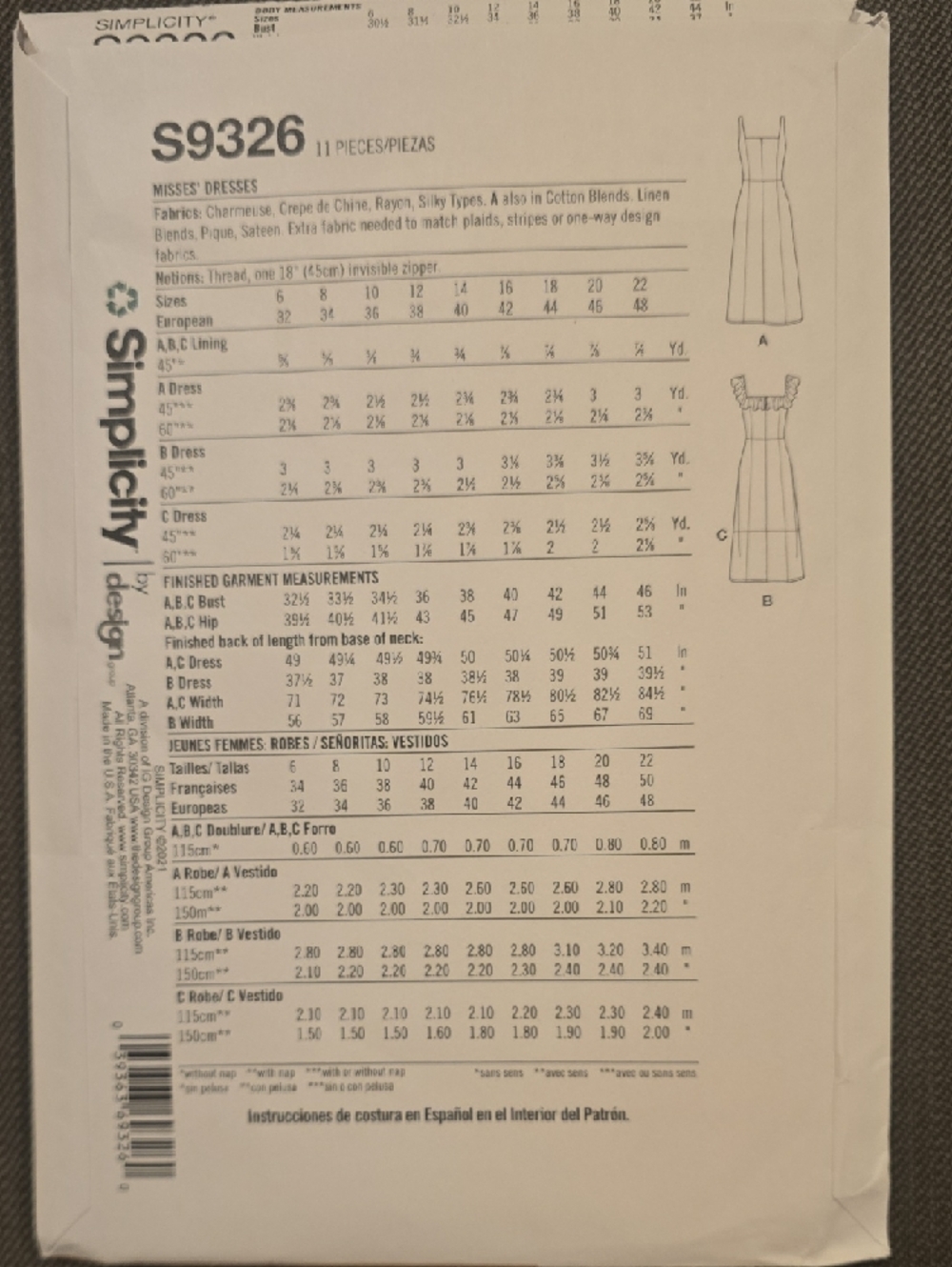 Simplicity Pink Floral Ruffle Midi Dress Pattern - Picture 2 of 2